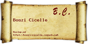 Boszi Cicelle névjegykártya